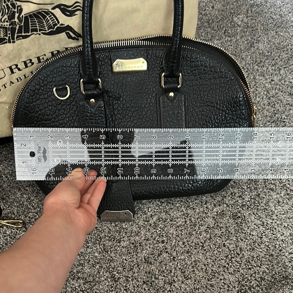 Burberry Black Textured Leather Satchel - Picture 9 of 16